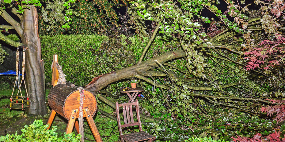 Starkregen und Stürme können große Schäden im Garten hinterlassen.