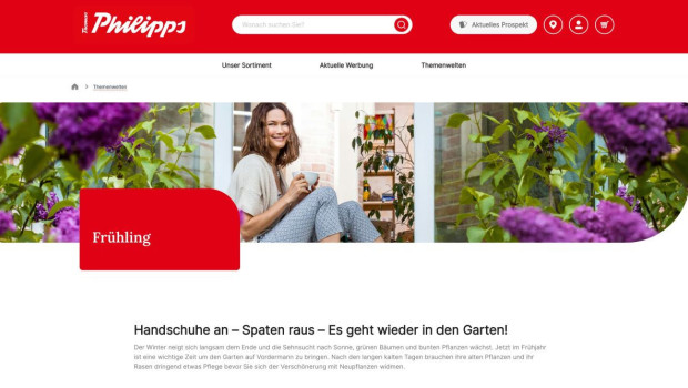 Der neue Onlineshop von Thomas Philipps bietet den Nutzern auch Themenwelten.