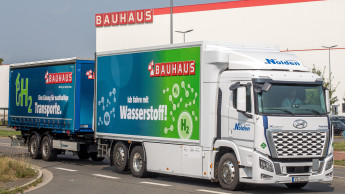 Bauhaus setzt Wasserstoff-Lkw in der Logistik ein