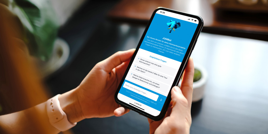Der Kunde stellt dem Jumbot eine Frage zu seinem Problem und erhält eine schnelle Lösung – samt Zusatzinformationen. 